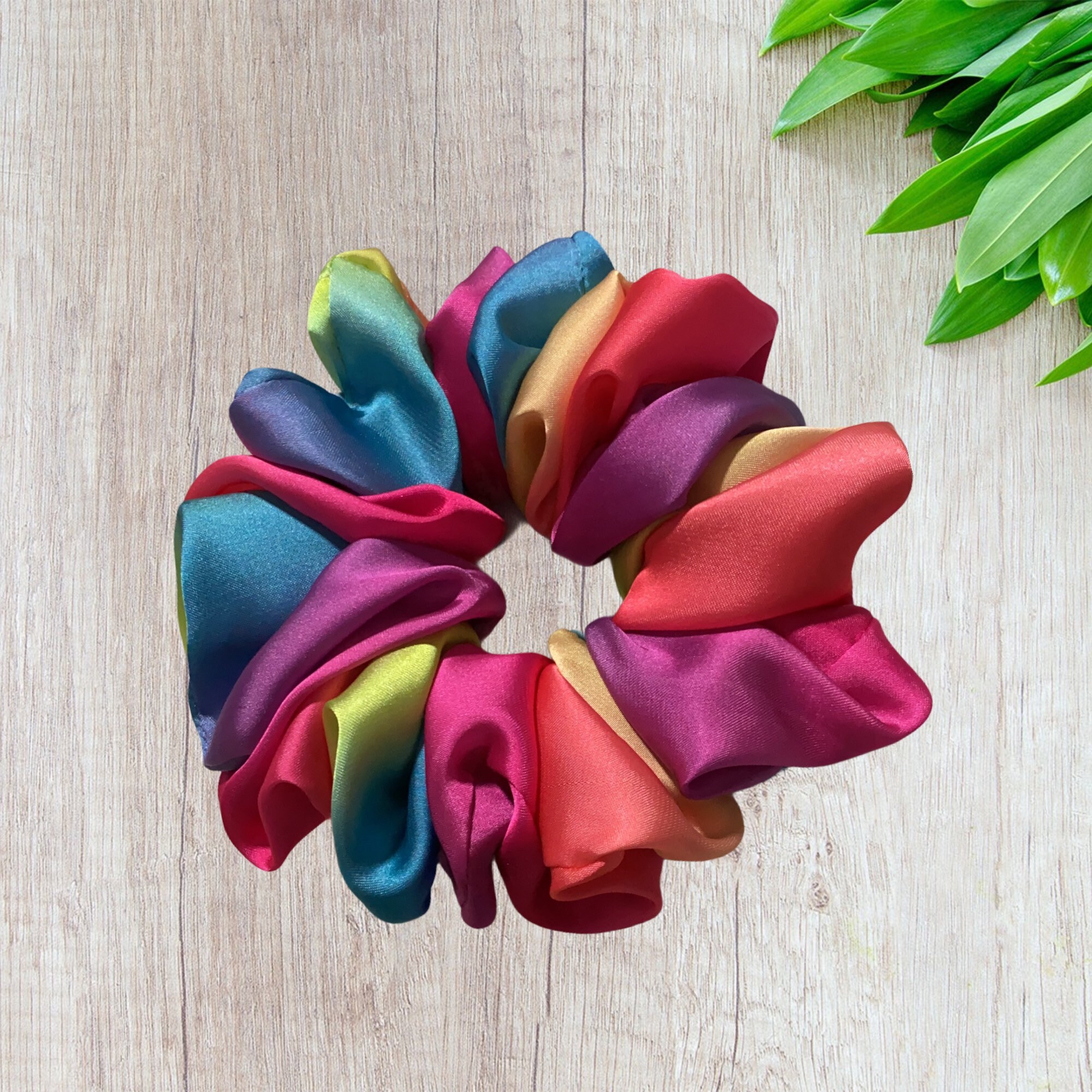 Giant multicolored scrunchie/Rainbow scrunchie /XXL scrunchie Etsy