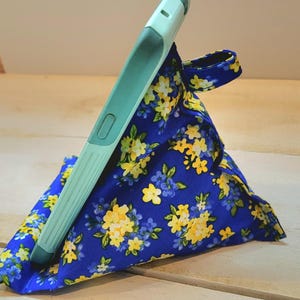 Bean bag phone holder