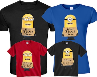 Minion Family Mom Dad Kid Etc Personalized Shirt with Name Vacation Universal Theme Park T-shirt Boy Girl Baby Reunion Party Studios Despicable Gru Tee