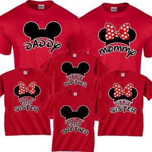 Family MOM DAD Mickey & Minnie Disney Family Vacation Custom Shirts