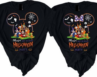 Mickey not so scary Party Halloween Family Couple Vacation Tshirt Halloween Spooky 2025 Disney Vacation Custom Shirts