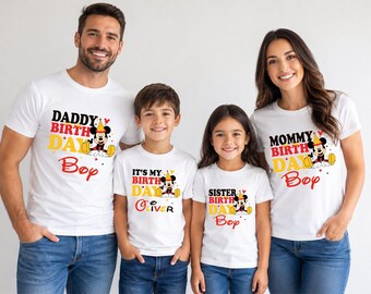 Personalized It's My Birthday Mickey mouse Birthday Boy Girl Custom Family birthday theme Shirts