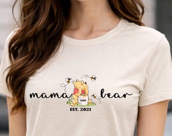 Mama Bear Mother's day Gift Mom's shirt Personalized Custom Shirts