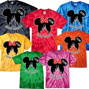 Mickey & Minnie Disney Family Vacation 2024 Stars Custom family Custom Shirts Tie Dye