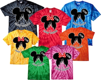 Mickey & Minnie Disney Family Vacation 2024 Stars Custom family Custom Shirts Tie Dye