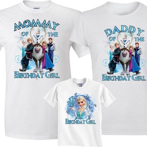 Birthday Girl Custom Family Frozen Princess MOM DAD and Family Custom ...