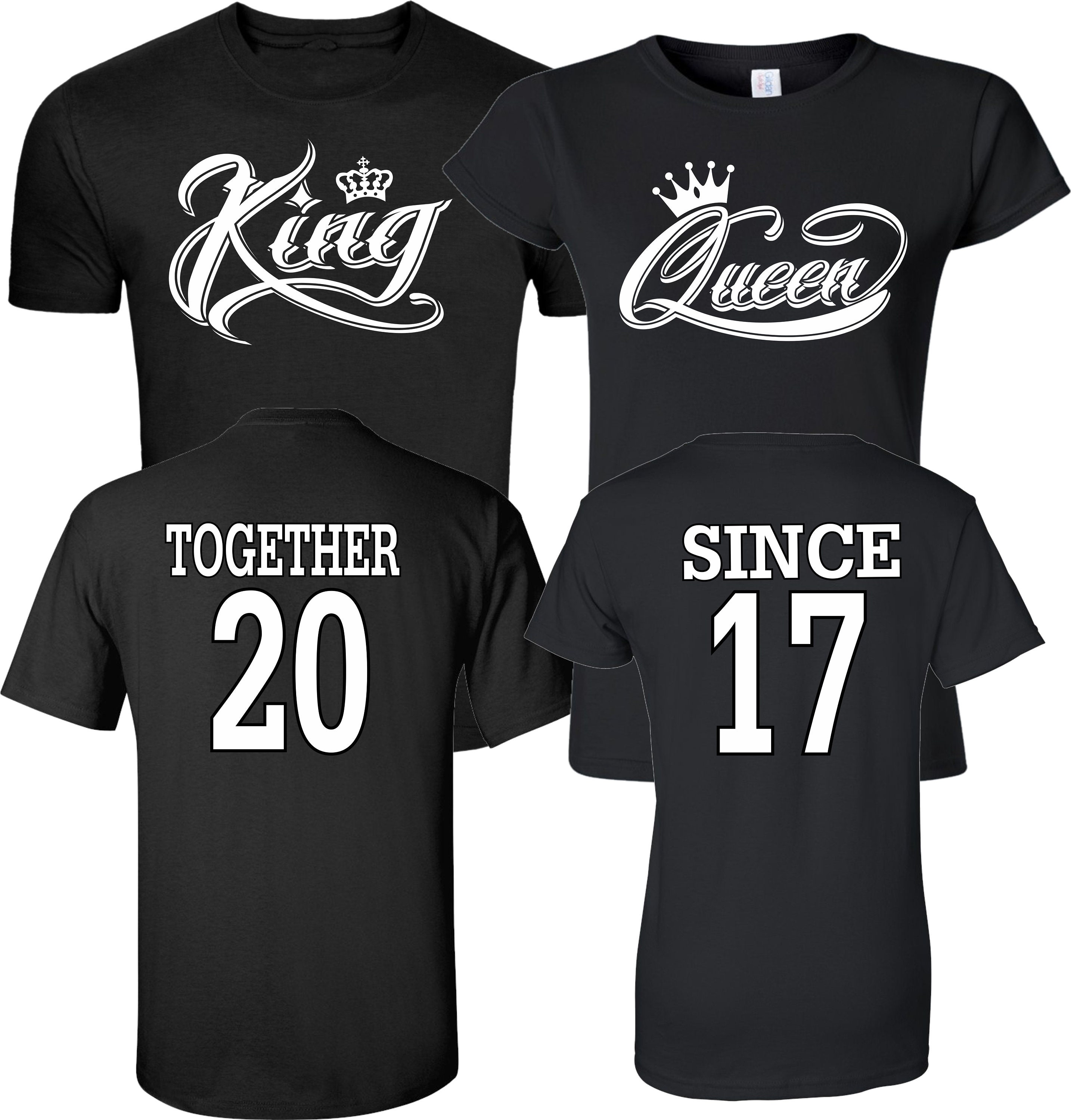 King  Queen White Designs Together Since  Matching Valentine's Ch…