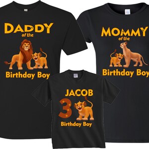 Birthday Boy Custom Family Lion King MOM DAD and Family Custom - Etsy