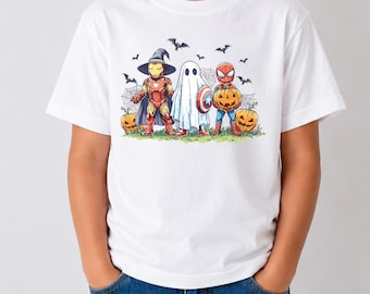 Spooky halloween tshirt Super hero Halloween Kids Tshirt Family Halloween gift fun trending tshirt