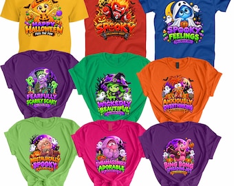 Spooky inside our feelings Halloween theme Feelings Character Friends Group Shirt: Anger, Joy, & More