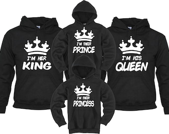 king queen and princess hoodies