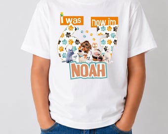 Birthday Boy Birthday Girl I was 6 Now Im 7 pets cat dog Custom trending birthday theme Shirts