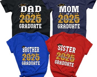 Proud Family Graduate 2025 T-Shirt: Custom Name Senior Matching