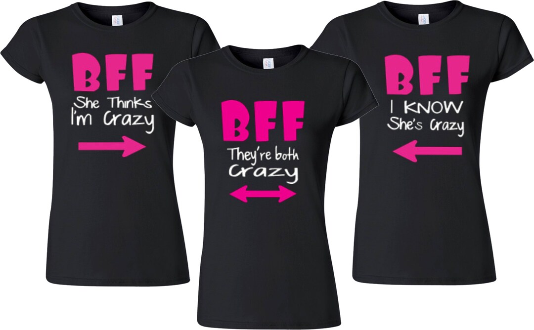 BFF Lei Pensa Im Pazzo Amici Corrispondenza Felpa Con Cappuccio - Foto 4