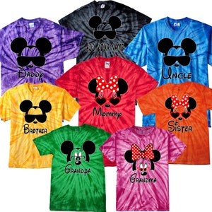 Mickey & Minnie Disney Family Vacation 2022/2023 Custom family Custom Tie Dye Shirts