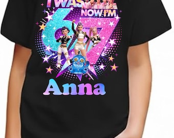 Birthday Girl I was 6 Now Im 7 damon k popp hunters Custom trending birthday theme Shirts