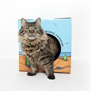 Kitty Cardboard Designer Boxes (Condos/Playhouses) for Cats - PURRADISE