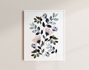 Digitaal - Botanische Bloemen I Print - Aquarel Art