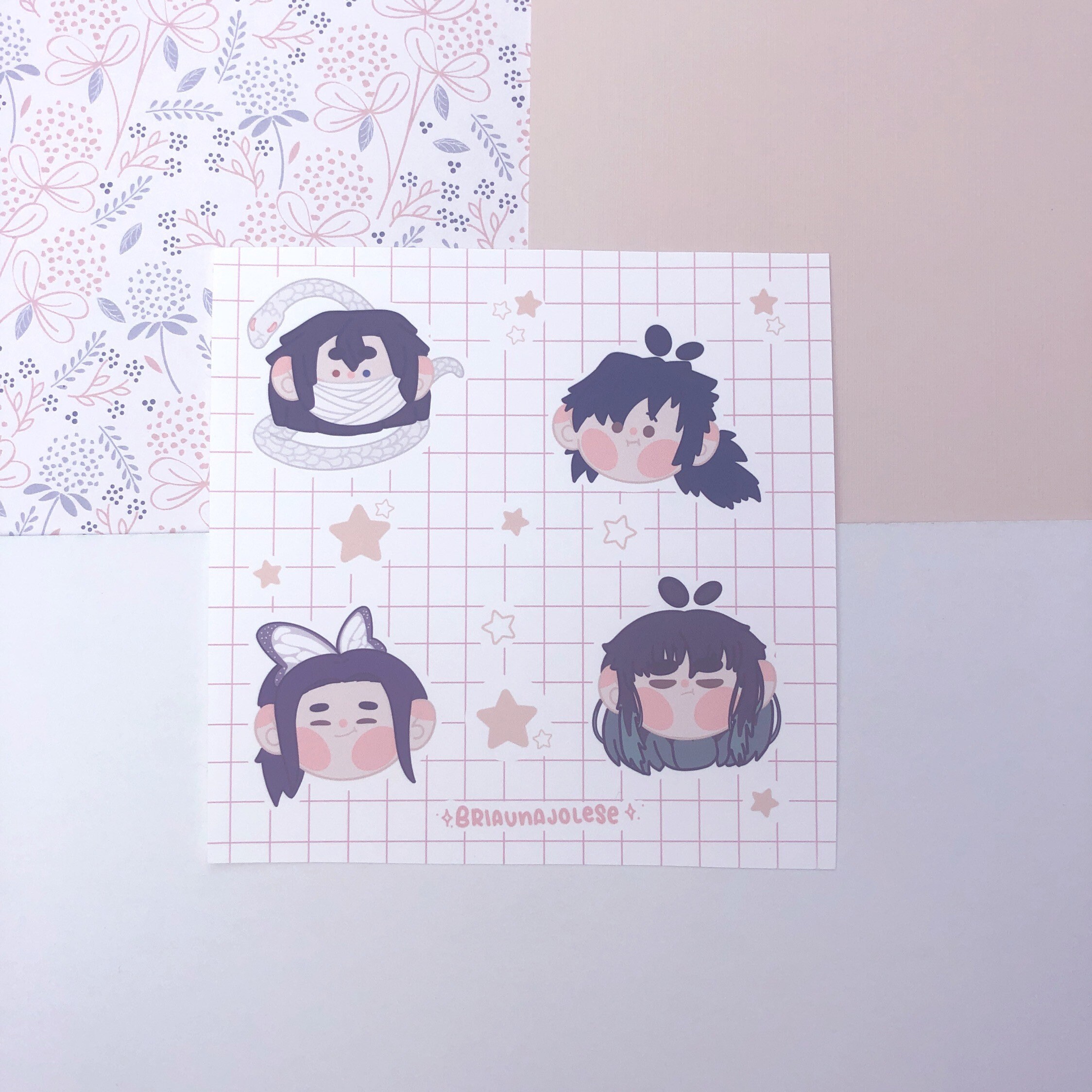 demon slayer sticker sheet etsy