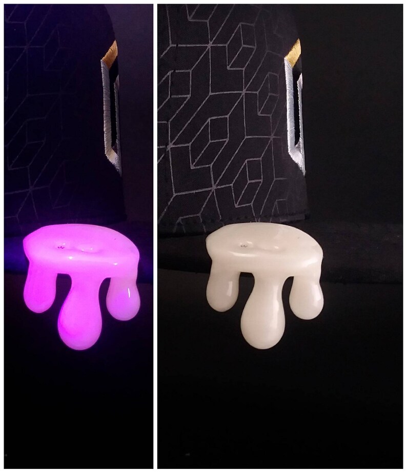 Pink Glow White Satin Blacklight Reactive Glass Drip Wearable | Etsy