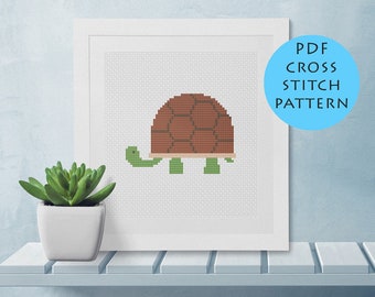 Baby Turtle Cross Stitch Pattern: Nursery Decor (PDF Download)