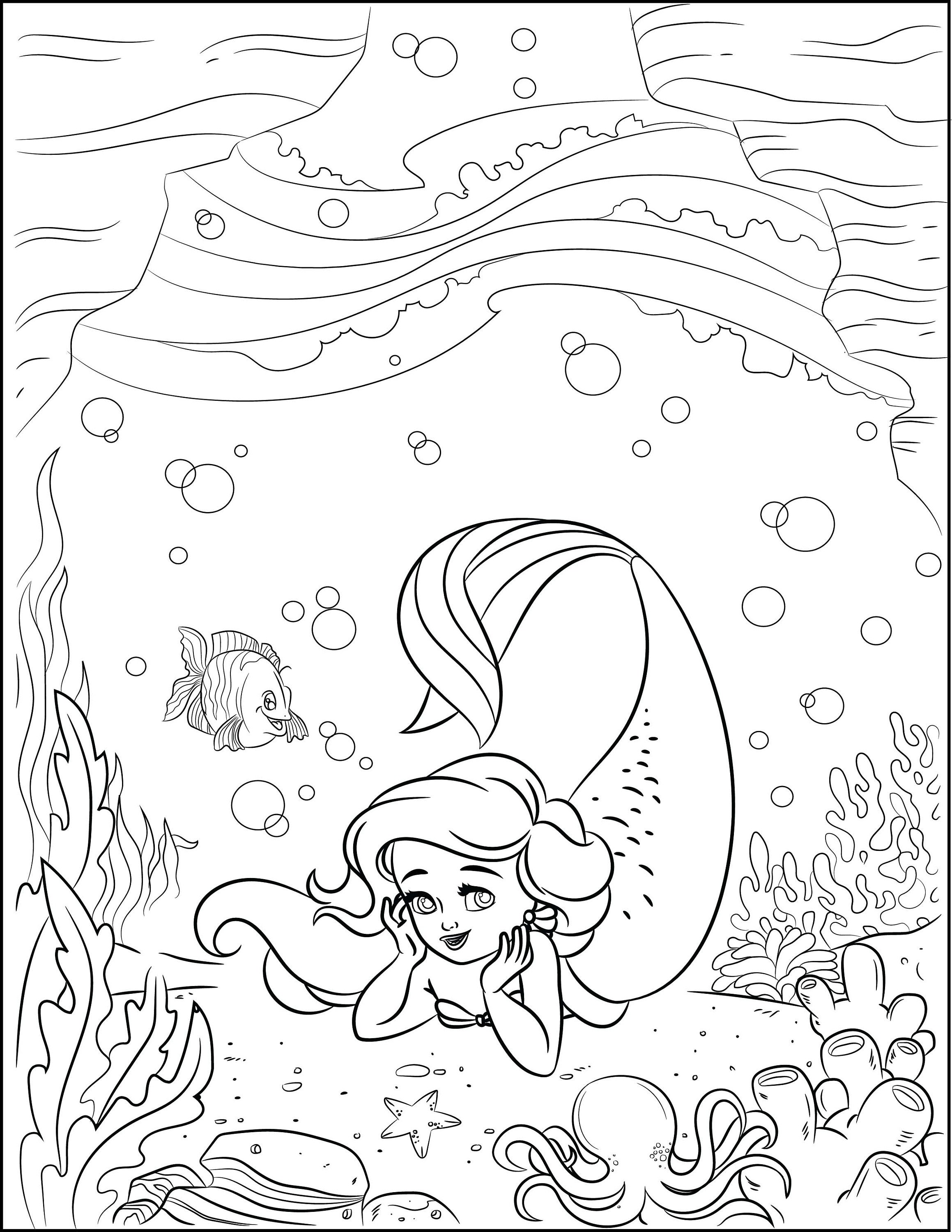 10 Mermaid Coloring Pages for Kids and Adults | Etsy Canada