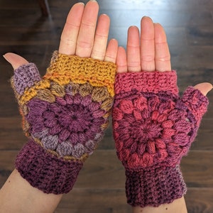 Feather Moss Fingerless Gloves PDF digital crochet pattern instant download crochet gloves beginner crochet pattern Christmas gift image 3