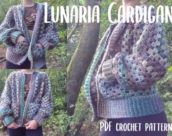 Lunaria Cardigan - PDF Crochet Pattern