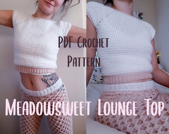 Meadowsweet Lounge Top - PDF Crochet Pattern (Instant Download)