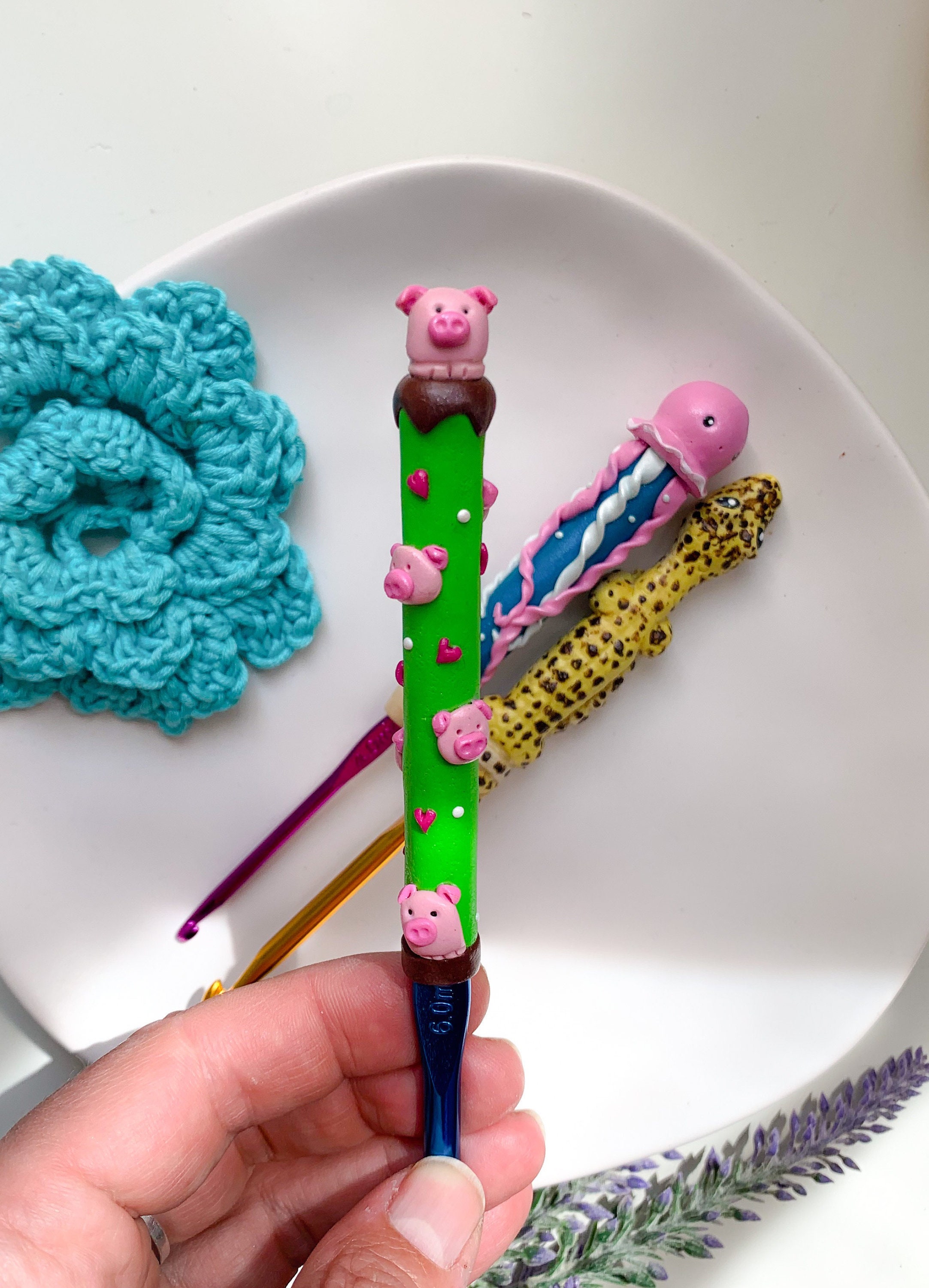 MADE TO ORDER Donut Crochet Hooks Personalized Custom Crochet Hooks Polymer  Clay Crochet Hooks Cute Crochet Hooks Ergonomic Hook 