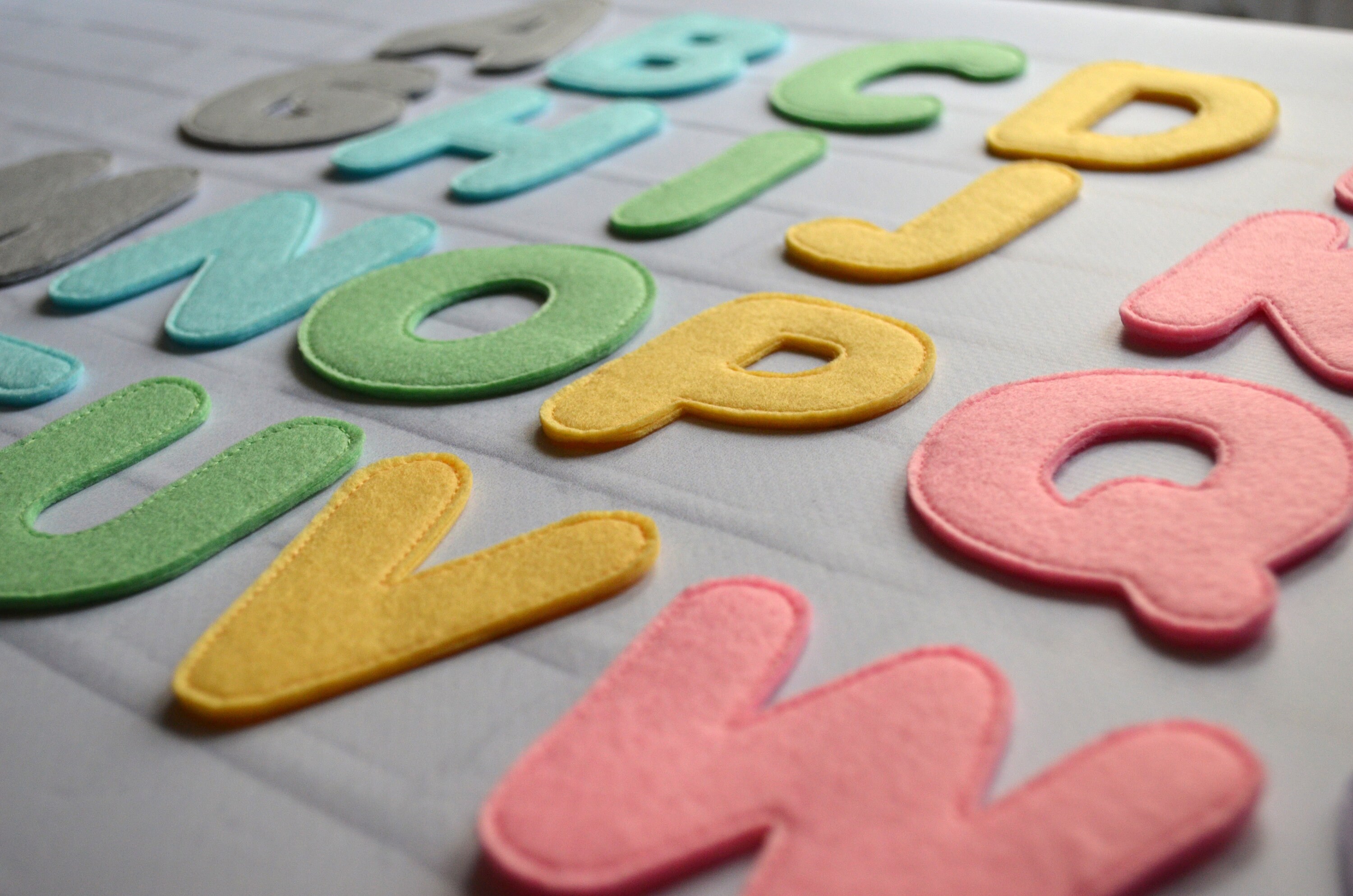 Felt alphabet Felt letters English alphabet Preschool alphabet Etsy