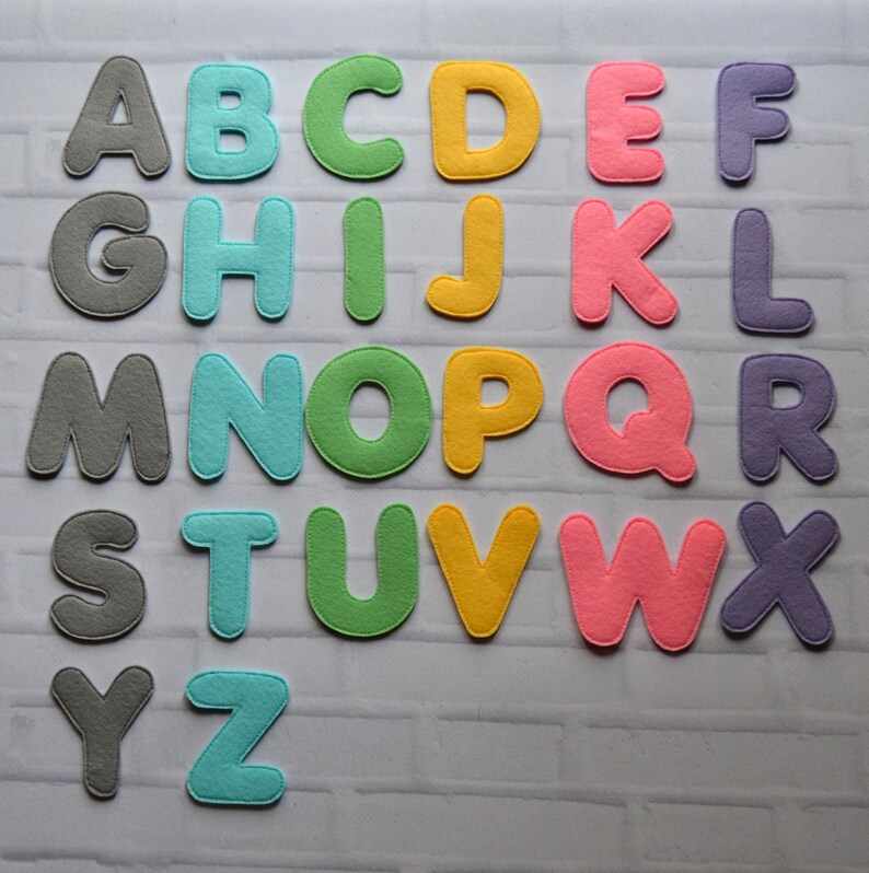 Feutre Lettres feutrées Alphabet anglais Alphabet préscolaire  Etsy