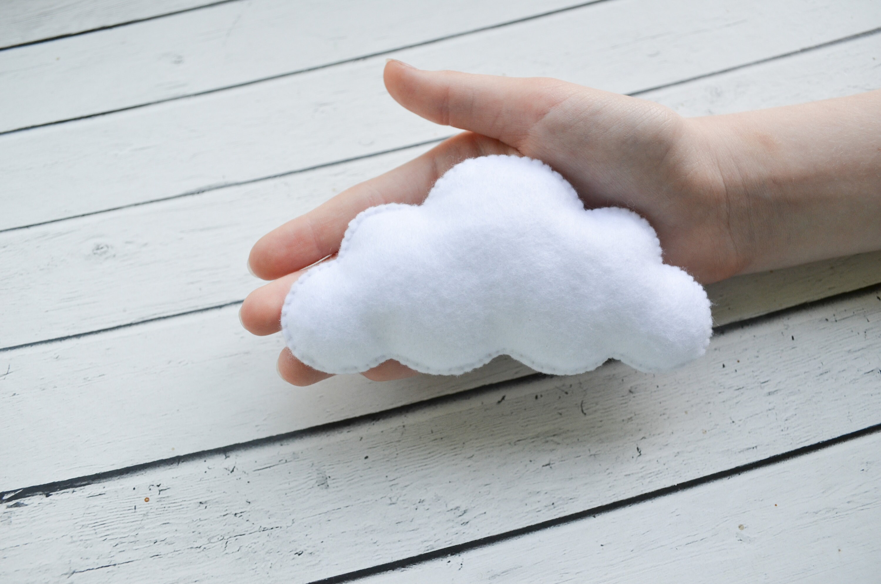 Felt clouds Toys for baby mobile Nursery decoration Clouds Etsy