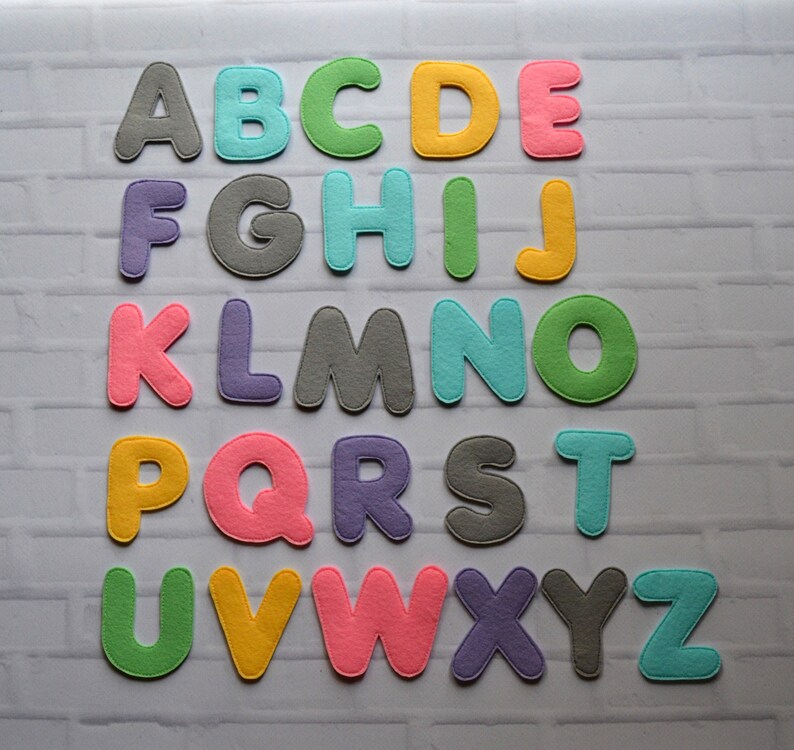 Feutre Lettres feutrées Alphabet anglais Alphabet préscolaire  Etsy
