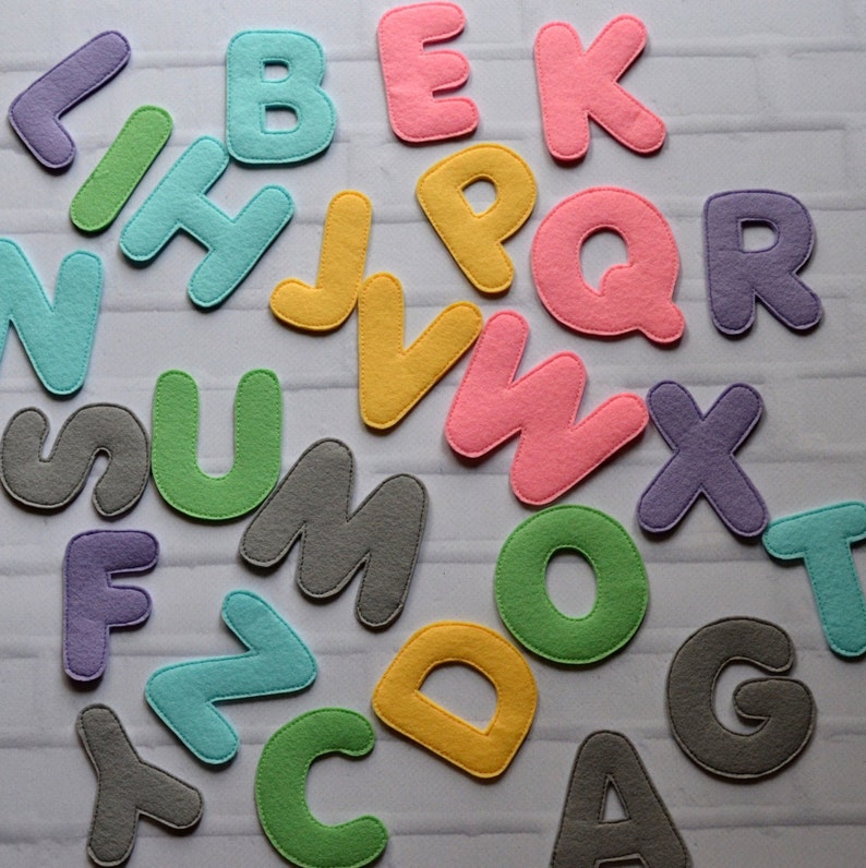 Feutre Lettres feutrées Alphabet anglais Alphabet préscolaire  Etsy