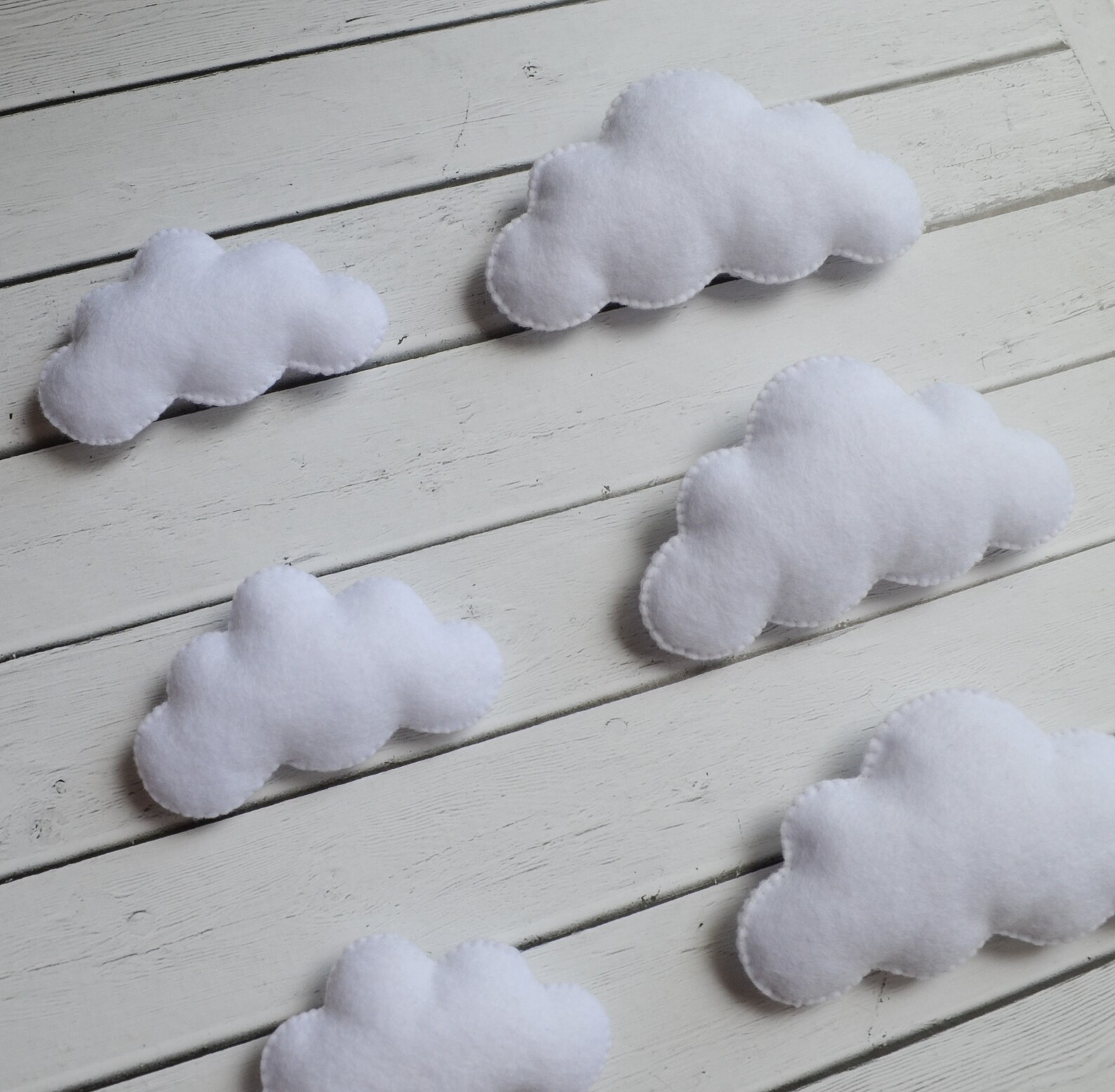 Felt clouds Toys for baby mobile Nursery decoration Clouds Etsy