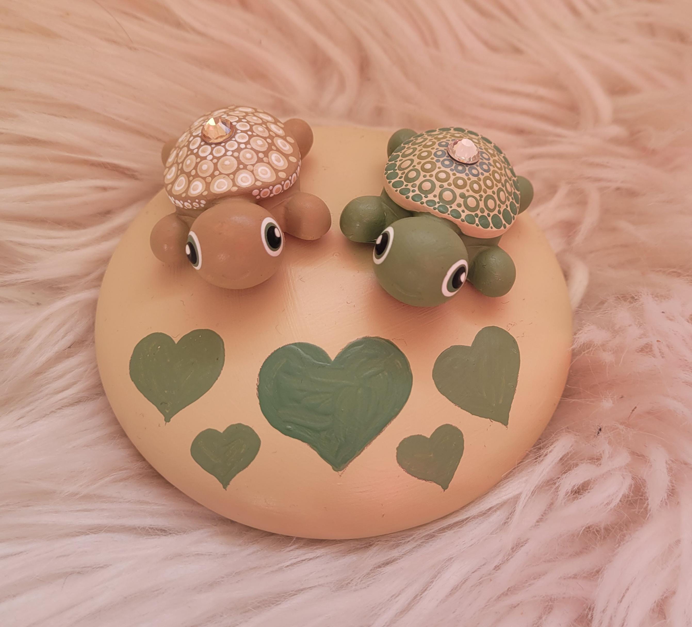 2 Statuettes Tortue Céramique Zen – Ornements Décoratifs Pour Salon De Thé, Maison Ou Jardin, Style Méditatif