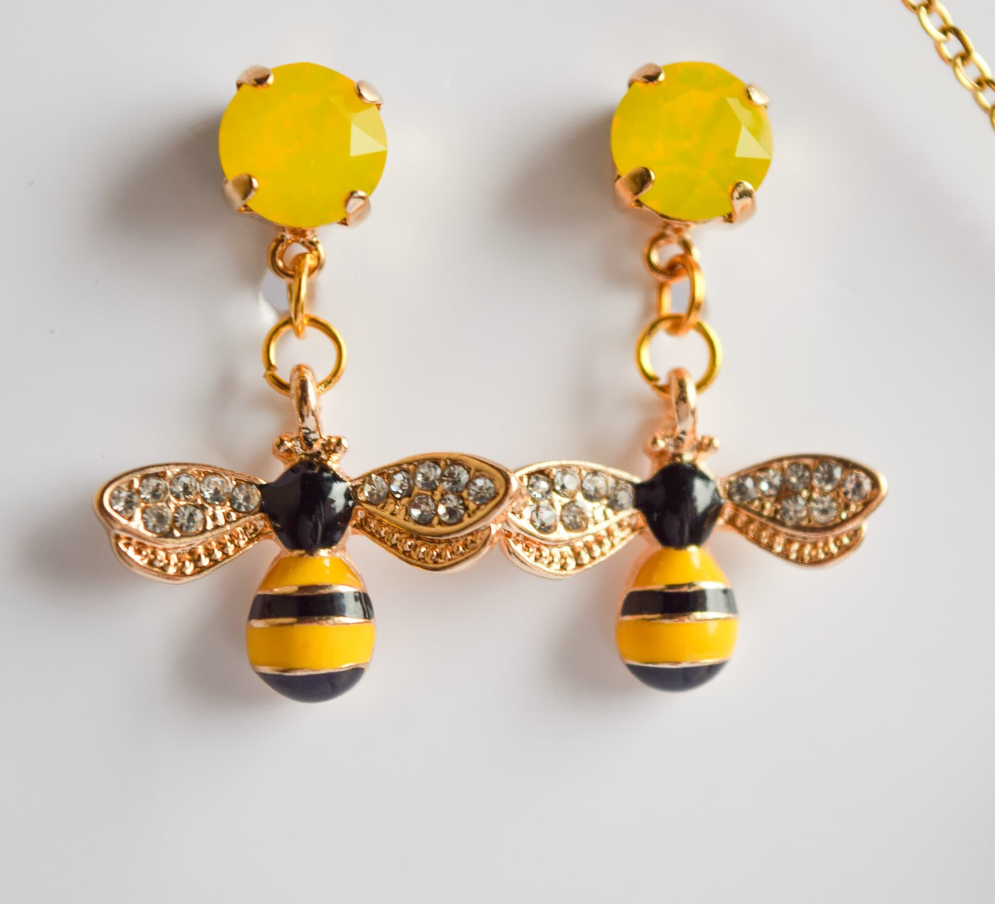 Swarovski bee earrings deals