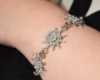 Silver Starburst Celestial Bracelet, Zinc Alloy