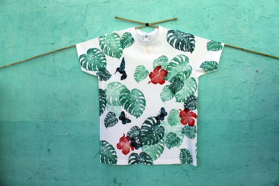 tropical print t shirts