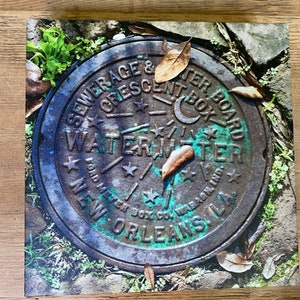 New Orleans Water Meter Cover 8x8 Photo Canvas