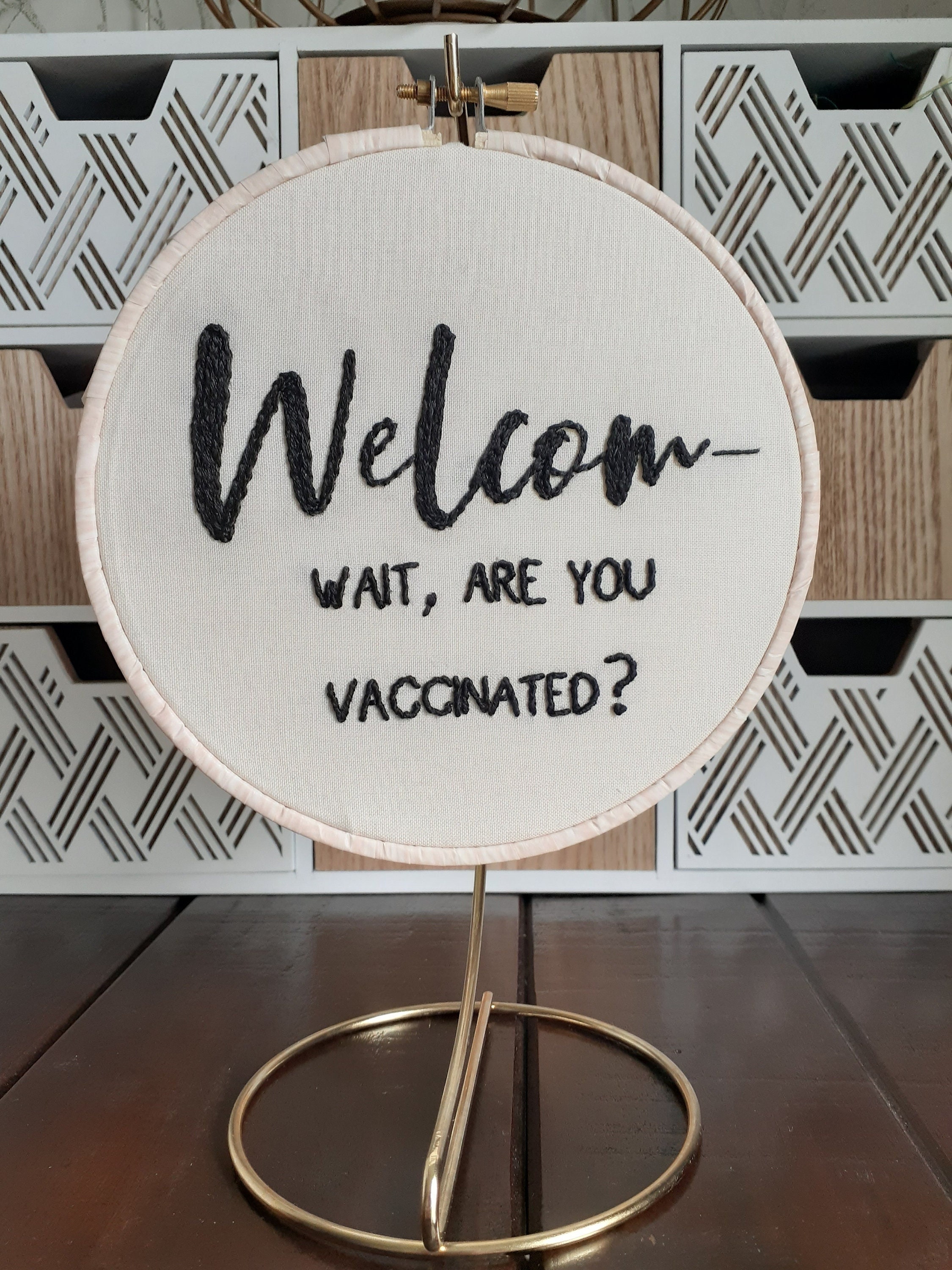 Vaccinated Embroidery - Etsy Canada