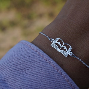 Silberarmband BUCH MIT BERGE