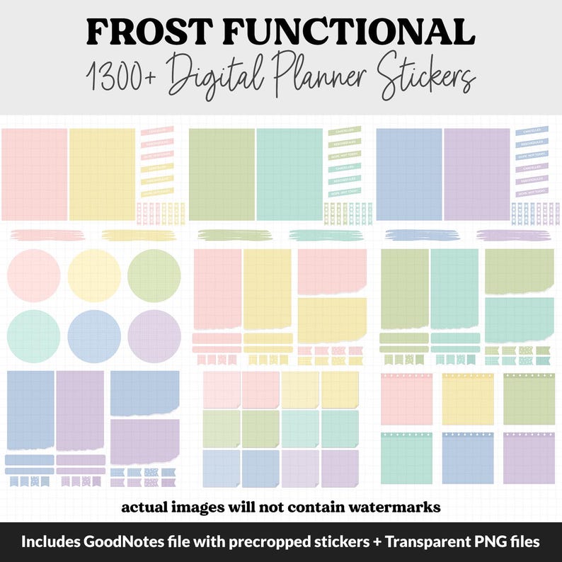 Fost Sticker Frost Theme Functional Digital Sticker Set | iPad & Android - Etsy