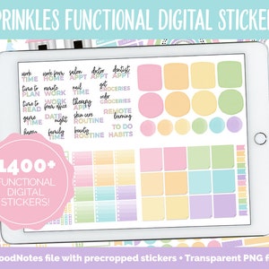 Sprinkles Functional Digital Sticker Set | iPad & Android