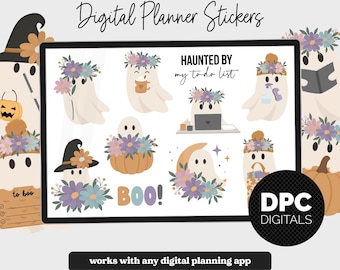 Boos and Blooms Digital Planner Stickers | iPad & Android | Bewitched Theme