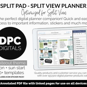 Split Pad | Split View Digital Planner | Whiteout Theme | GoodNotes & iPad