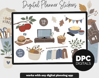 September 2026 Vibes Digital Planner Stickers | iPad & Android | Orchard Theme