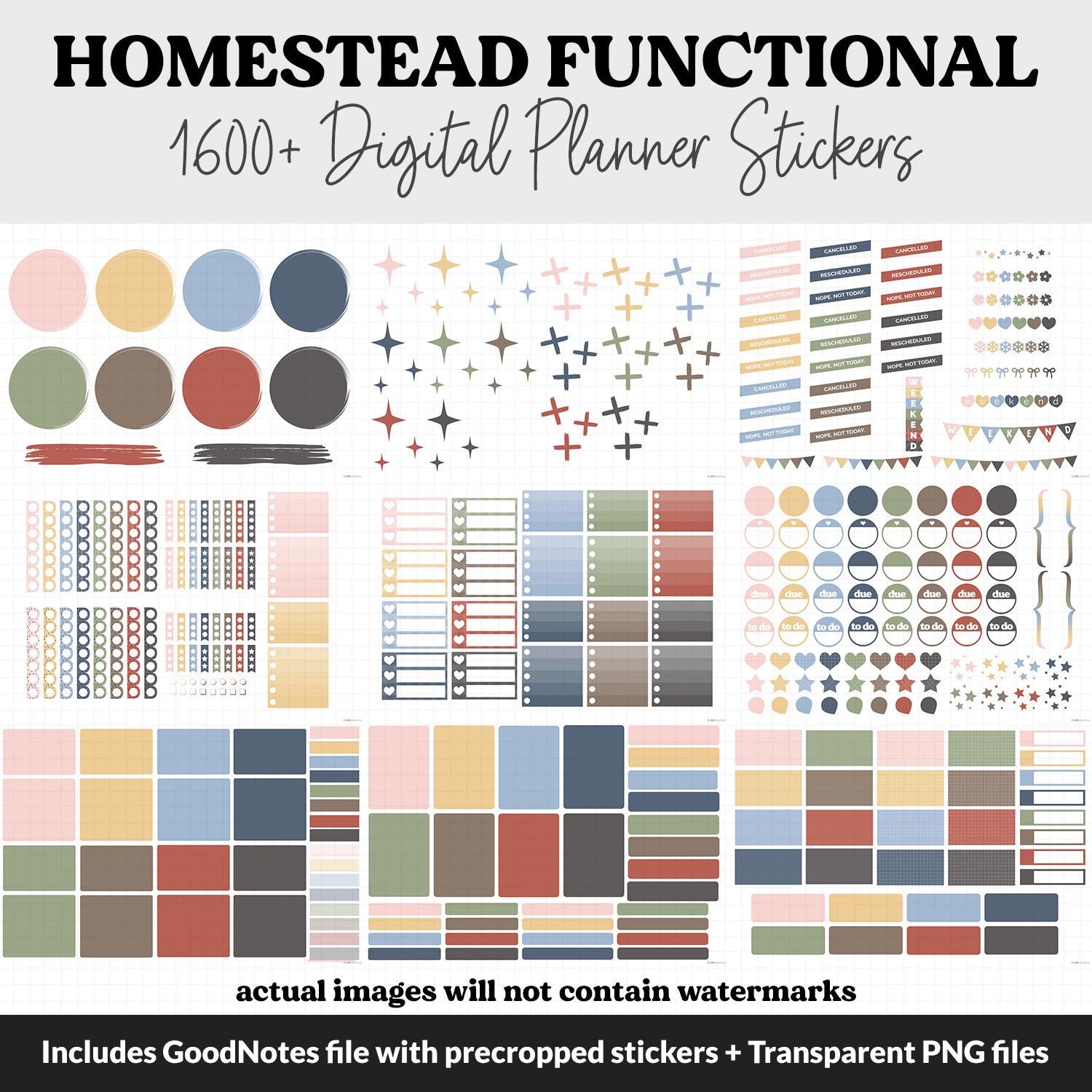 Homestead Functional Digital Sticker Set | iPad & Android | Homestead ...