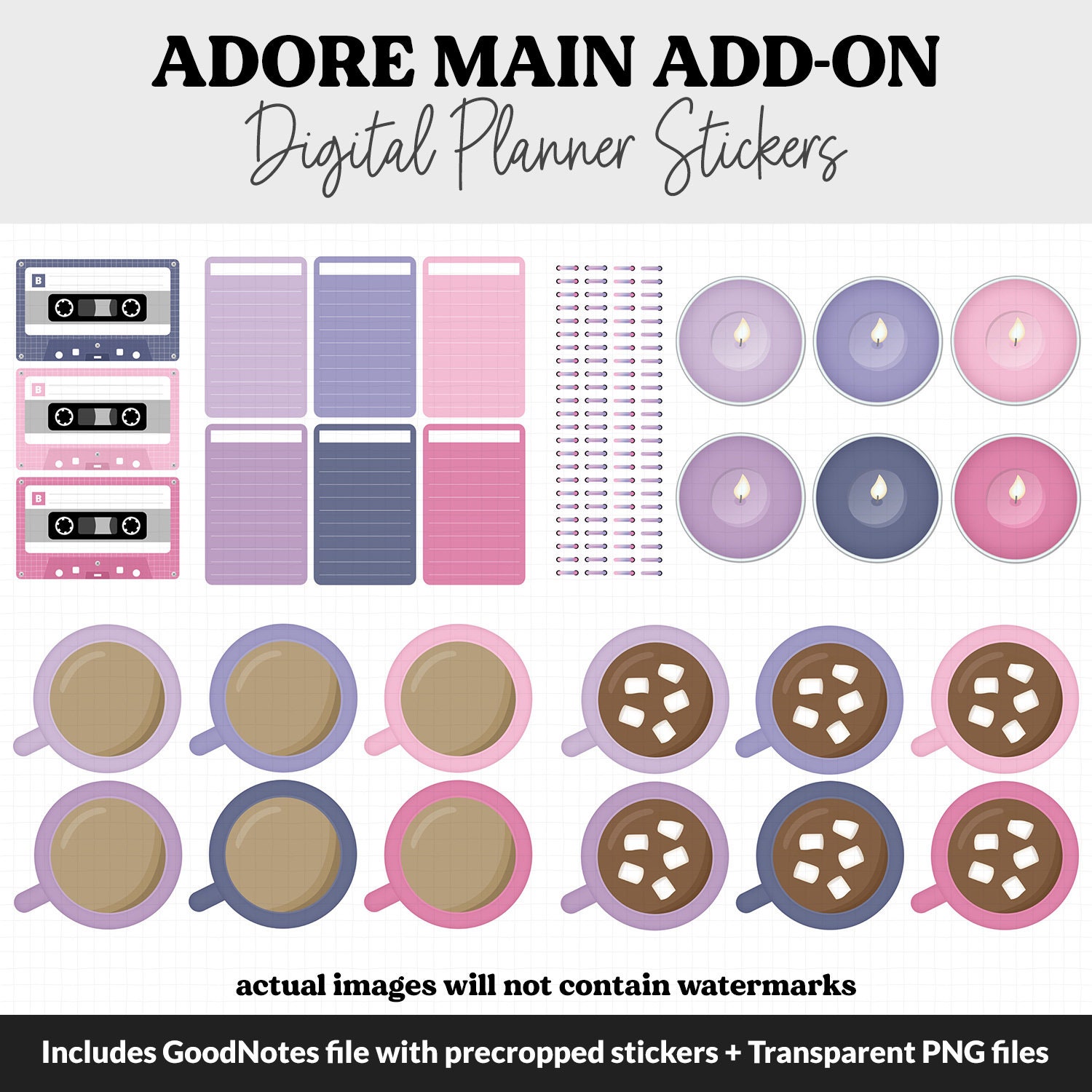 Adore Stickers Adore Add-on Digital Stickers | Goodnotes & iPad | Trackers, Budget ...
